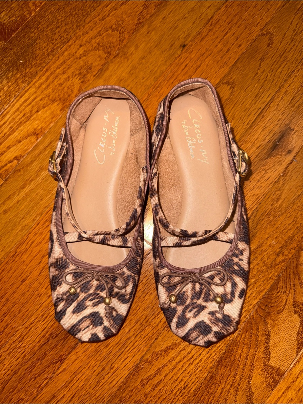 Circus by Sam Edelman Leopard-Pattern Mary Jane Flats - Brown/Tan